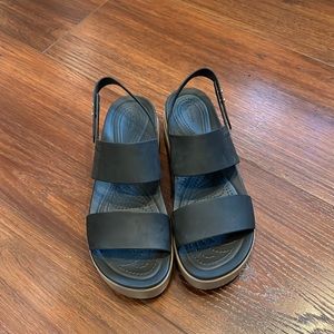 Black Crocs sandals